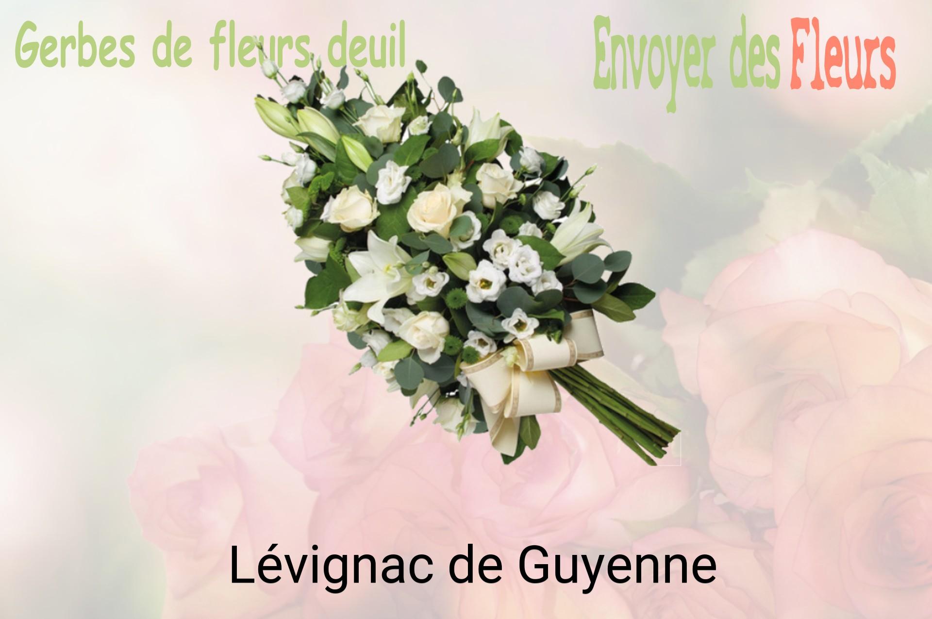 Gerbe de fleurs de deuil livrée à Lévignac-de-Guyenne